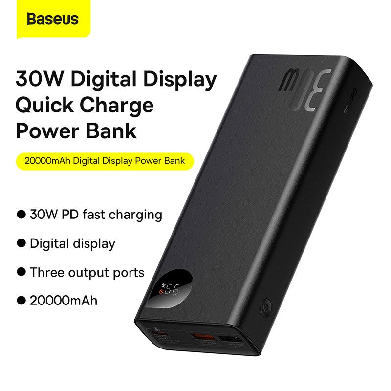 پاوربانک 10000 میلی‌آمپر 30W بیسوس مدل Baseus Adaman2 PPAD0400